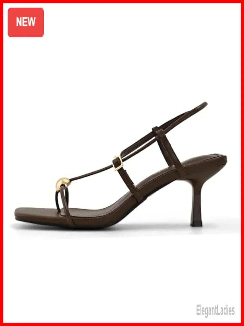 Kitten Heel Sandals Square Open Toe Strappy Ankle Strap Flip Flop Dress Party